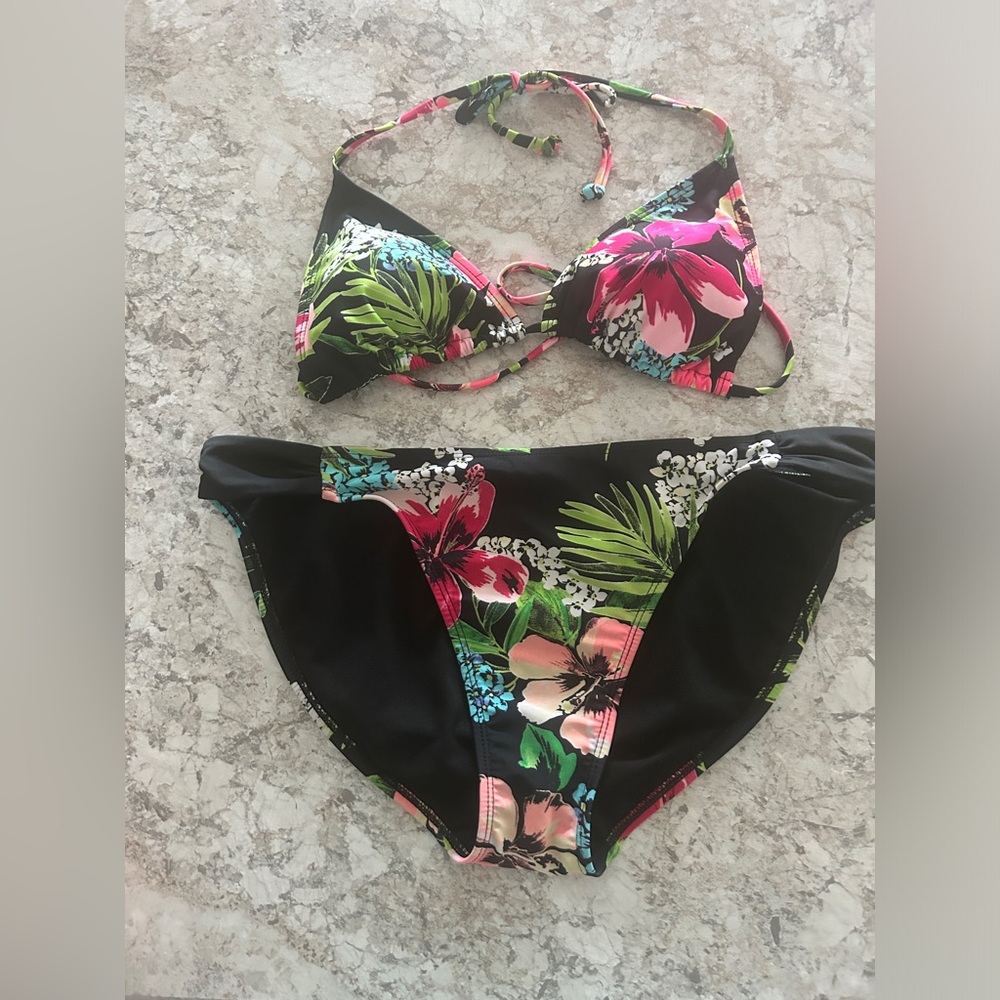 Women Old Navy Tropical Swim Bikini Medium Large